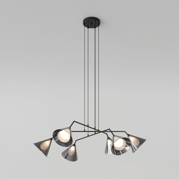 Подвесной светильник со стеклянными плафонами 70161/6 черный Eurosvet Enigma
