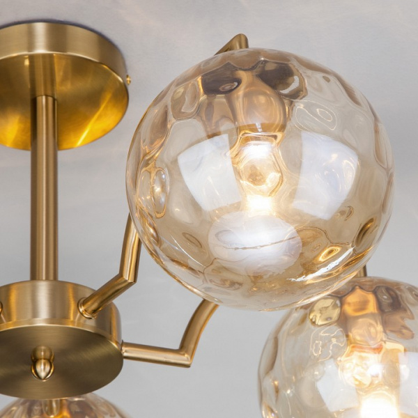 Потолочная люстра с плафонами 30178/5 латунь Eurosvet Eden Потолочная люстра с плафонами 30178/5 латунь Eurosvet Eden