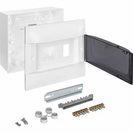 Legrand Practibox S Пластиковый щиток Навесной 1X8 Дымчатая дверь