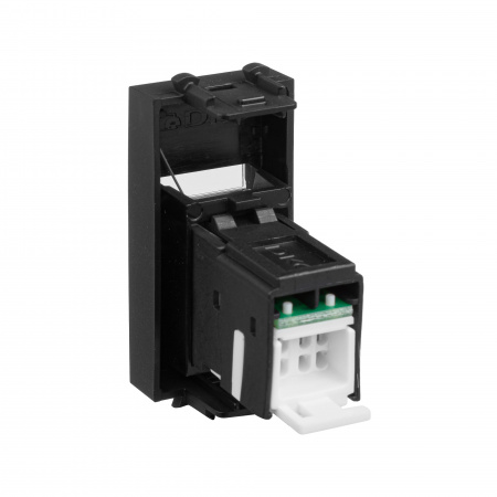DKC Avanti Черный матовый Компьютерная розетка RJ-45  категория 5е 1 модуль
