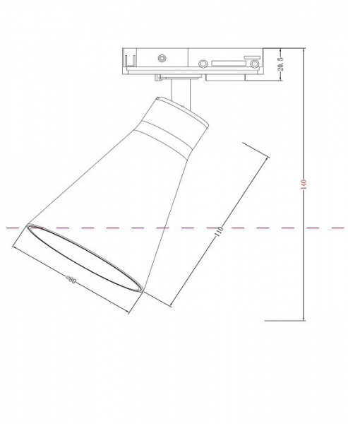 Трековый светильник TR022-1-GU10-W Maytoni Virar