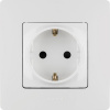 Legrand Etika Бел Розетка с/з со шторками, винт. клем.