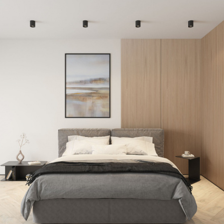 DK3090-BK Светильник накладной IP 20, 10 Вт, GU5.3, LED, черный/черный, пластик