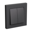 Systeme Electric AtlasDesign Базальт Выключатель 2-клавишный, сх.5, 10АХ, в сборе
