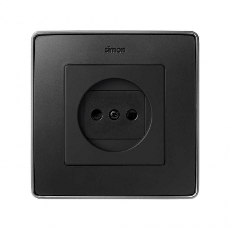 Simon 82 Графит Накладка розетки 1-ая