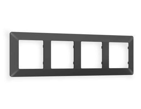 Рамка ALFA Line (Графит Мягкое касание) 4-ая AF110804