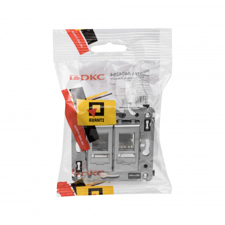 DKC Avanti Закаленная сталь Компьютерная розетка RJ-45 двойная  категория 6