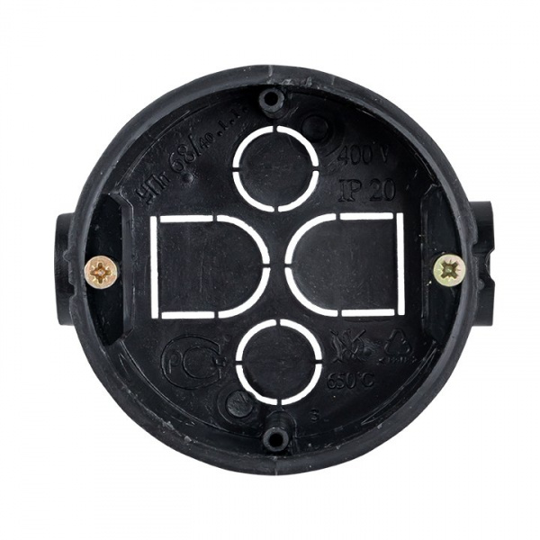 EKF PROxima Коробка установочная приборная КМТ-010-044 со стыковочными узлами и саморезами для твердых стен (71х42)