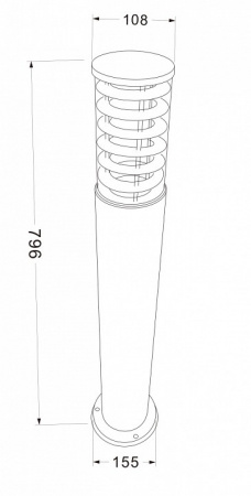 Фонарь уличный (столб) O576FL-01GR1 Maytoni Bronx