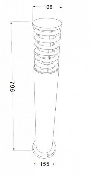 Фонарь уличный (столб) O576FL-01GR1 Maytoni Bronx