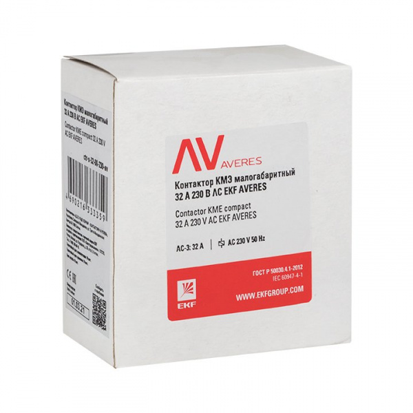 EKF Averes Контактор КМЭ 32А 230В АС