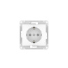 Systeme Electric Glossa Белый Розетка с заземлением со шторками, 16А, мех., быстрозажим. клем.