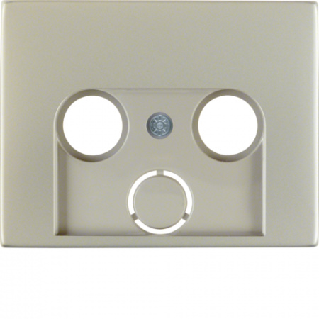 Berker K.5 Нержавеющая сталь Центральная панель для антенной розетки, 2 и 3 отверстия