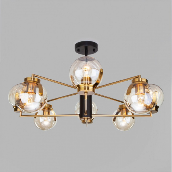 Потолочная люстра с плафонами 70118/8 черный Eurosvet Creek Потолочная люстра с плафонами 70118/8 черный Eurosvet Creek