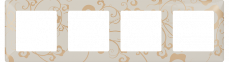 Legrand Valena LIFE Ампир бежевый Рамка 4-ая