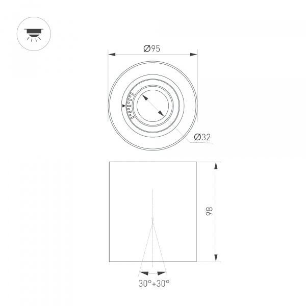 Arlight Светильник SP-ACENTO-R95-10W Day4000 (BK, 20-45 deg, 230V) (IP20 Металл, 5 лет) Arlight Светильник SP-ACENTO-R95-10W Day4000 (BK, 20-45 deg, 230V) (IP20 Металл, 5 лет)