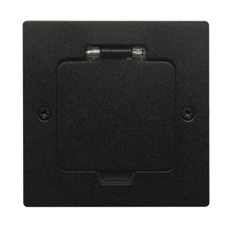 Лючок Surface 2 мод. (1 мод. 45х45 мм.), антрацит, IP44, (с уст. набором)
