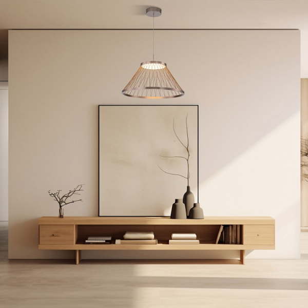 Подвесной светодиодный светильник 40017/1 LED коричневый Eurosvet Cesta