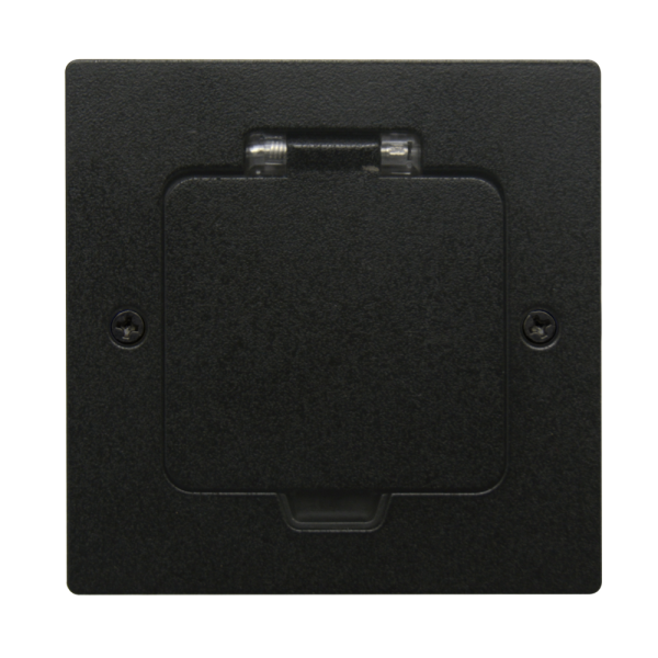 Лючок Surface 2 мод. (1 мод. 45х45 мм.), антрацит, IP44, (с уст. набором)