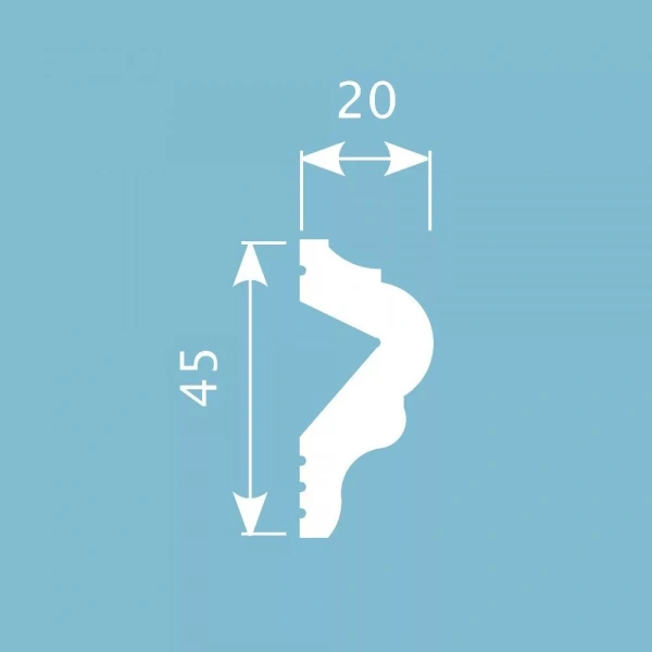 Молдинг MX018, 45х20, 2000мм, Экополимер/14