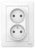 SE Blanca внутр Бел Розетка 2-ая б/з без шторок, 16А, 250В