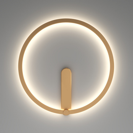 DK5035-SG Бра ROUND со светодиодом, IP20, 24W, 3000/4000/6500K, матовое золото, алюминий