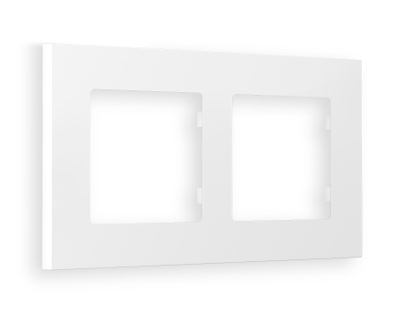 Рамка ALFA Qubi (Белый матовый) 2-ая AF250122