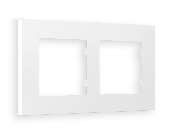 Рамка ALFA Qubi (Белый матовый) 2-ая AF250122