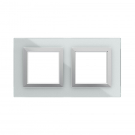 DKC Avanti Светло-Серый Стекло Рамка 4 модуля