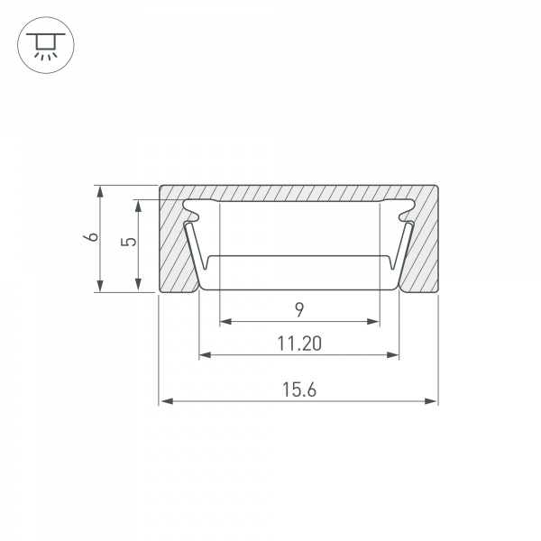 Arlight Профиль MIC-M-2000 WHITE (Алюминий)