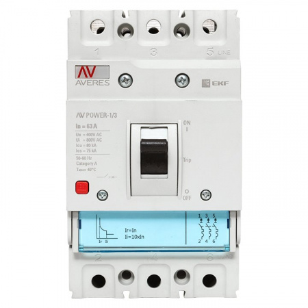 EKF Averes Автоматический выключатель AV POWER-1/3  63А 80kA TR
