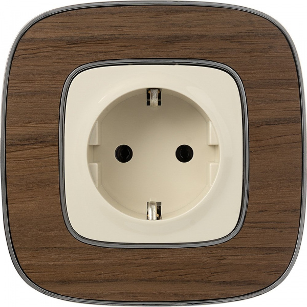Legrand Valena ALLURE DIY Сл.кость Розетка 1-ая с/з, безвинт.зажим