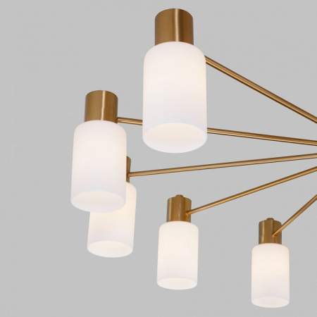 Умная потолочная люстра со стеклянными плафонами 70160/12 латунь Eurosvet Vegga