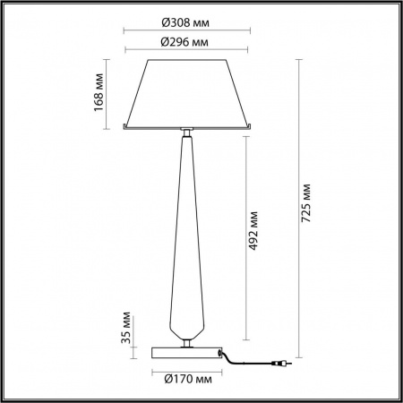 Настольная лампа Odeon Light Standing Tower 4852/1T