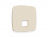 Лицевая панель OMEGA (Бежевый матовый) для компьютерной/телефонной розетки RJ-45/RJ-11 QUANT OP3320