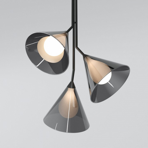 Подвесной светильник со стеклянными плафонами 70161/3 черный Eurosvet Enigma