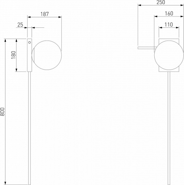 Настенный светильник 40033/1 черный жемчуг Eurosvet Fredo