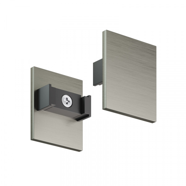 TR5735H-DN Торцевая заглушка высокая, для использования с экраном, для трека Shine, серия Base, комплект 2 шт, темный никель, алюминий