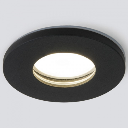 Влагозащищенный точечный светильник 125 MR16 черный матовый Elektrostandard Flickr a053360