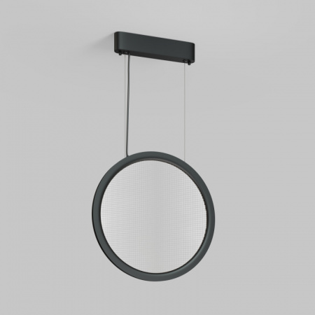 Подвесной светильник вертикальный VEIL, 25 Вт, ?450?1950 мм, LED 2700-6000K, IP20, пульт Д/У (в комплекте), черный, алюминий, акрил