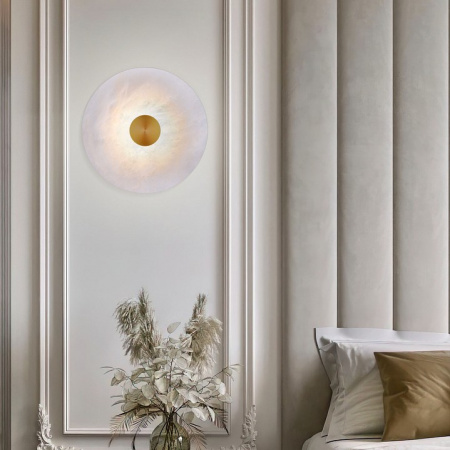 Светодиодный светильник с мраморным рассеивателем 40340 LED латунь Eurosvet Thasos