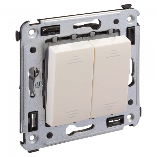 DKC Avanti Ванильная дымка Переключатель двухклавишный