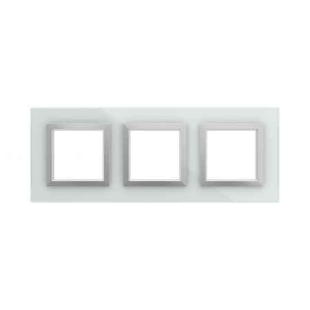 DKC Avanti Светло-Серый Стекло Рамка 6 модулей