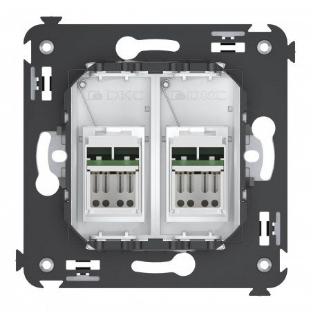 DKC Avanti Белое облако Розетка RJ-45 5e двойная