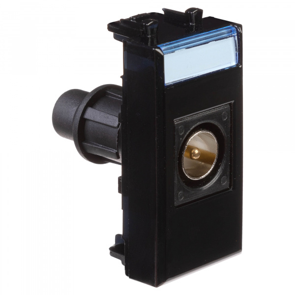 DKC Avanti Черный квадрат ТВ розетка оконечная 1 модуль