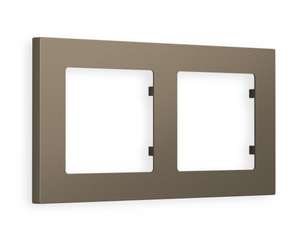 Рамка ALFA Techno (Темная бронза матовый) 2-ая AF220632