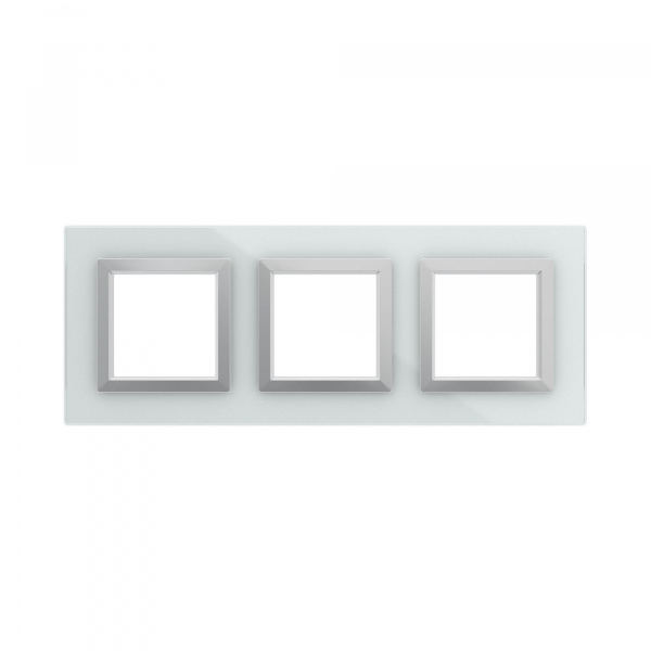 DKC Avanti Светло-Серый Стекло Рамка 6 модулей