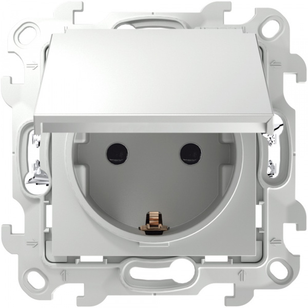 Simon 24 Белая Розетка 2К+3 IP44 с крышкой и защитными шторками Push&Go Simon 24 Белая Розетка 2К+3 IP44 с крышкой и защитными шторками Push&Go