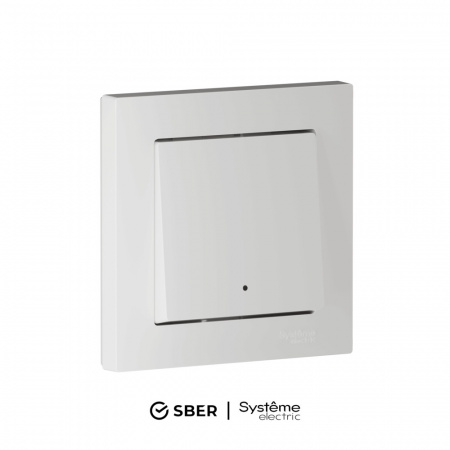 Systeme Electric AtlasDesign Smart Белый Выключатель 1-кл с подсв., Zigbee, сх.1, L+N, 10А, мех.