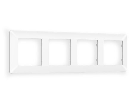 Рамка ALFA Line (Белый матовый) 4-ая AF110124